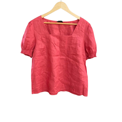 KHOKO  Womens  Size 14 Short Sleeve Shirt Red 