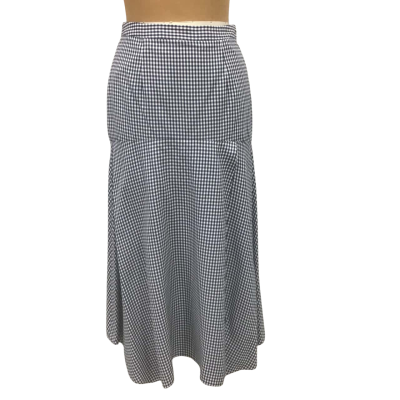 BRAND NEW Saba Gab Gingham Midi Skirt Size 10 Blue