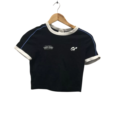 GU Gran Turismo Womens  Size M Cropped Top Black  