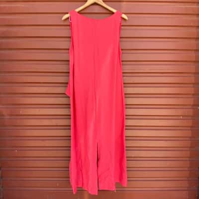 Veronika Maine Womens Size 14 Vermillion Tie Front Dress