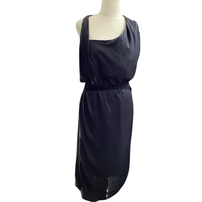 Satch - Slip Dress - Silk Look -Size S Black  