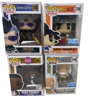 Vinyl Figures not opened | Magna, Goku, Isiah Thomas, and Silvers Rayleigh