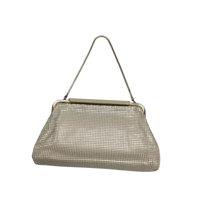 Vintage Glomesh Purse With Cream Mesh Body & Gold-tone Frame