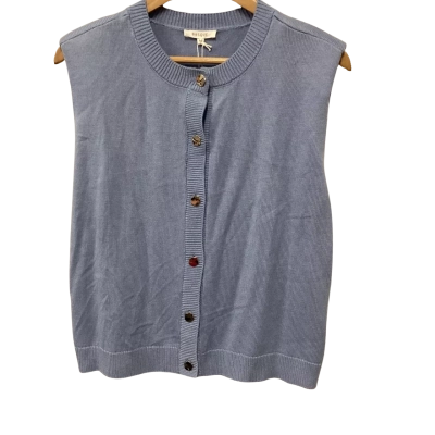 Basque Womens  Size M Button Up Top Blue 