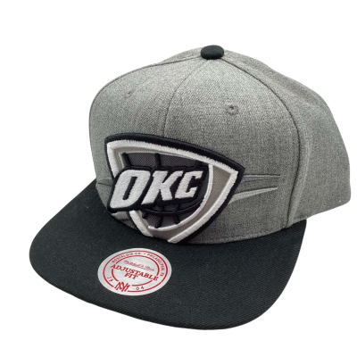 Mitchell & Ness OKC logo Unisex Cap, One Size Black / Grey 