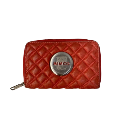 Women’s Mimco Leather Wallet  Pink  / Silver /Red