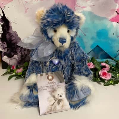Charlie bears collectable blue & white bear ‘Dan’