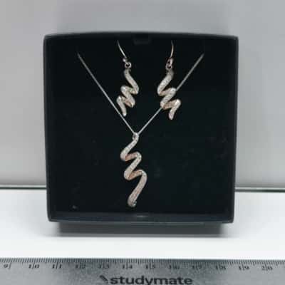 925 Womens Earrings / Necklace / Pendant Set 