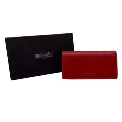 Modapelle Red & Rainbow Leather Wallet