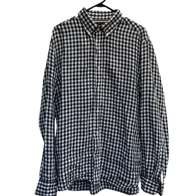 Tommy Hilfiger Mens  Size M 100% Linen Checked Shirt 