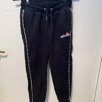 Ellesse Kids  Size 8 / 9 Track Pants Black  / White 