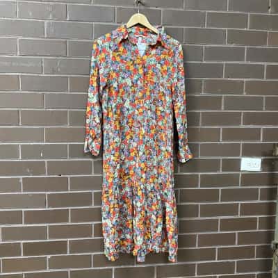 BNWT H&M Womens Size XS Long Sleeve Dress Floral / Multicoloured 