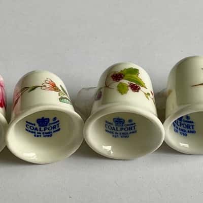 Coal Port bone china THIMBLES est 1750 set of 6