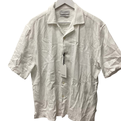 Industrie Mens  Size M Short Sleeve Shirt Off White 
