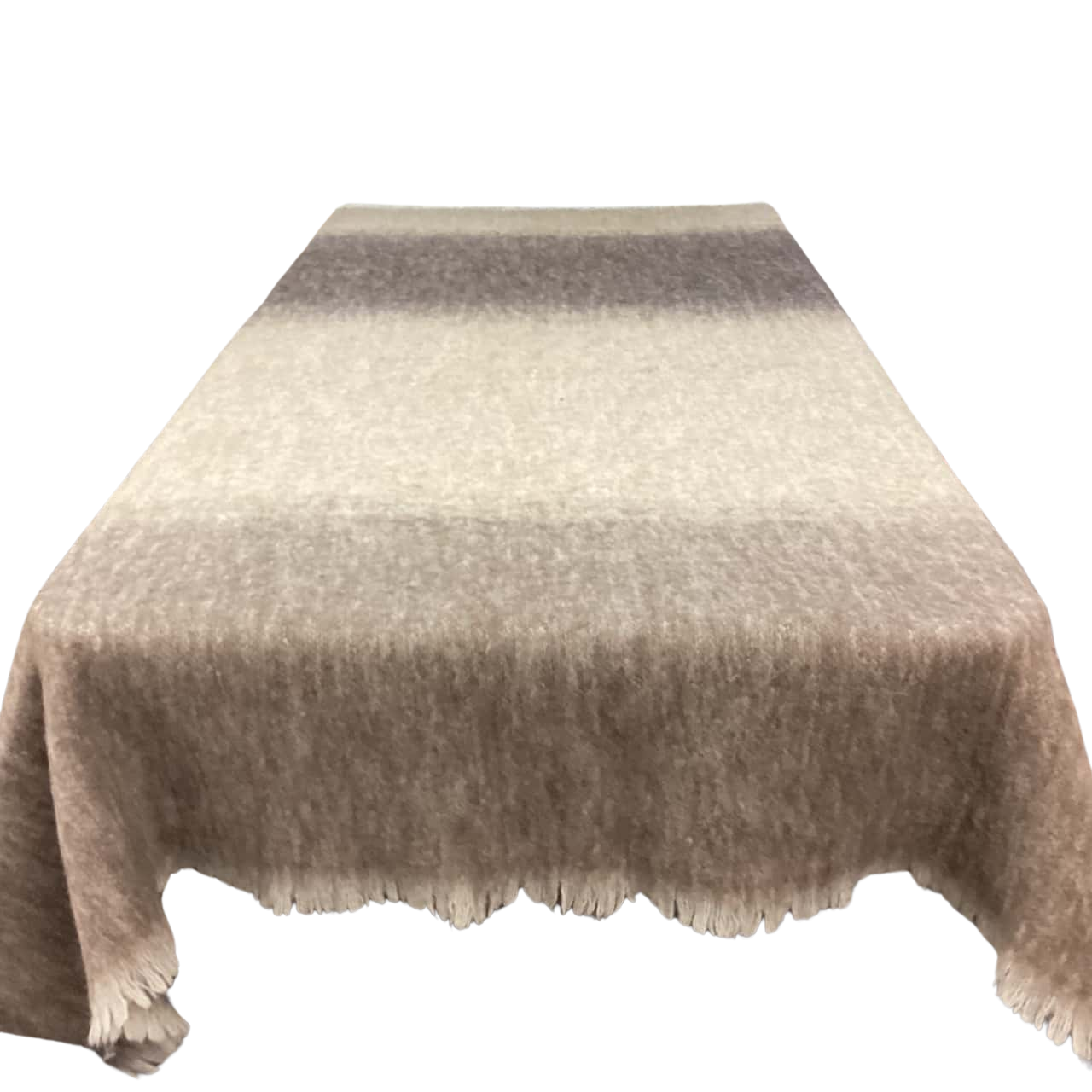 St Albans 100% Alpaca Throw Rug in shades of cream and brown(s) - Used ...
