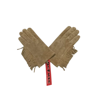 DeFuze By Condura Beige Suede Gloves Fringe Gloves - BNWT - RRP$29.95