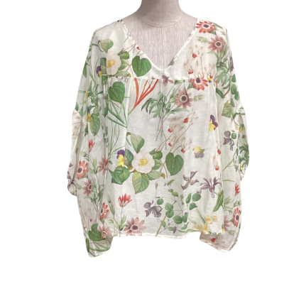  Zephyr Swing Top One Size Short Sleeve Top Floral / Multicoloured 