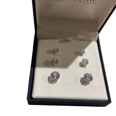Argentino Vivo  Womens Earrings Silver 3 Pairs