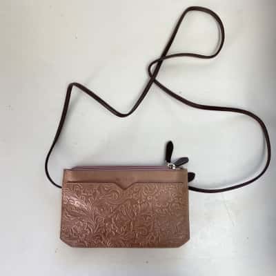 Mabel & Lou Dusk Leather Clutch  Cross Body Bag 
