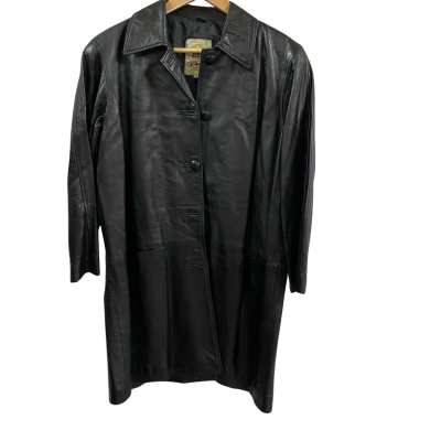  Unisex  Eugene Australia Size M Longline Leather Coat 