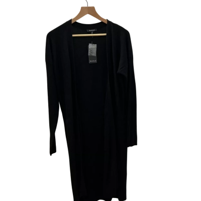 Basque Womens  Size 10 Longline Cardigan Black  