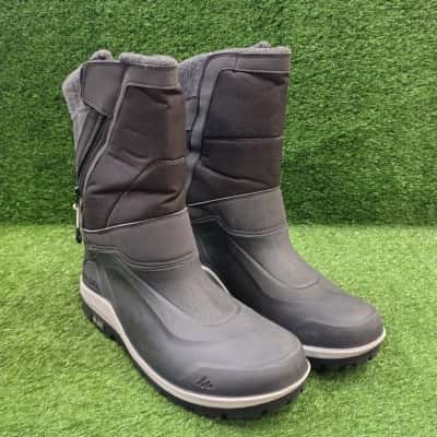 Quechua Grey Snow Contact Boots Size 11.5