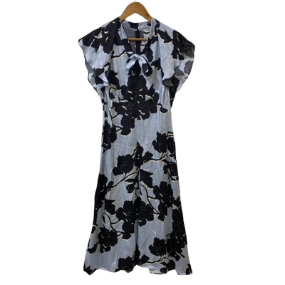 Veronica Maine Size 8 Blue/Black Midi Dress