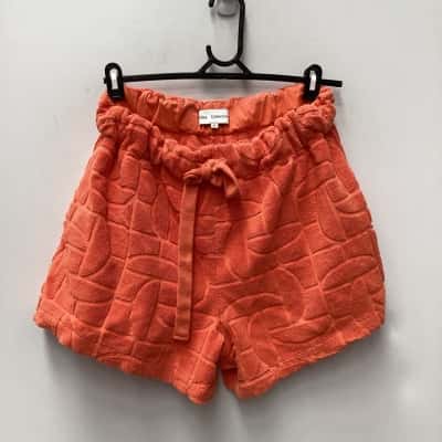 Elka Collective Womens  Size 12 Orange Terry Towelling shorts