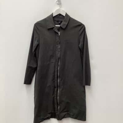 COS -  Womens Black Coat zip front size 40