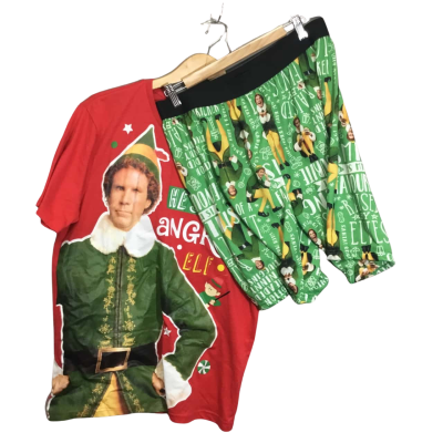 WB Mens  Size M Multicoloured ELF PJs. Polyester/Cotton