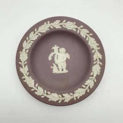 Wedgwood Jasperware Lilac Cherub Round Trinket Dish