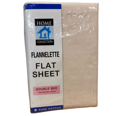 Home Collection Double Bed Flannelette Flat Sheet