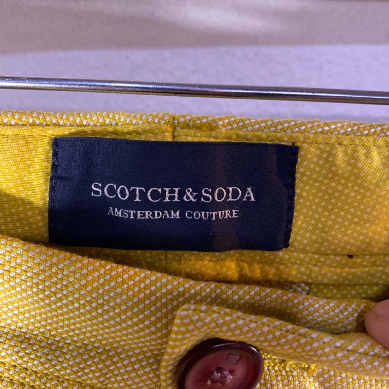 Scotch & Soda Mens Chino Shorts Size 31 Yellow (s)