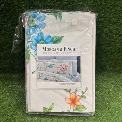Morgan & Finch Cooinda Pair Standard Pillowcases (New)