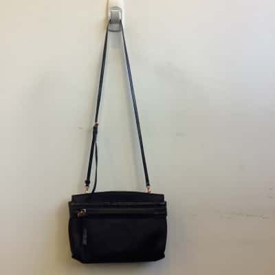 Mimco Womens Flat Front Zip Crossbody Bag Black