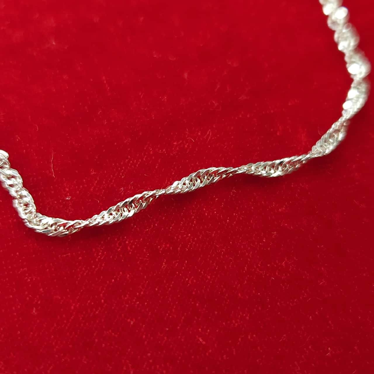 925 Italian Silver Necklace 2.5 twisted cauliflower B67 42+5CM main image 0