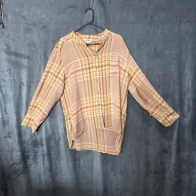 Oroton Womens Size 10 Brown / Green / Peach 