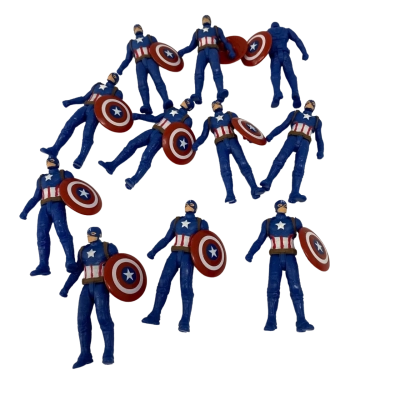 Bundle of 11 x Captain America Action Figures, 7.5cm.