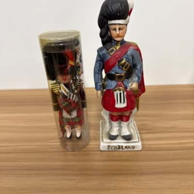 Vintage Scottish statue and doll 