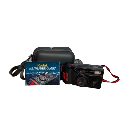 KODAK EXPLORER UNDER WATER ALL WEATHER 35mm 1:4.5 LENS BLACK & RED CAMERA