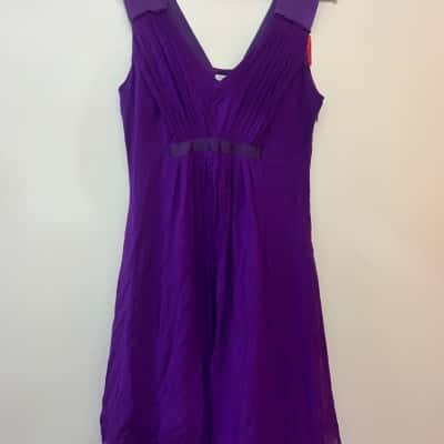 Brown Sugar size 12 100% Silk Purple Dress 