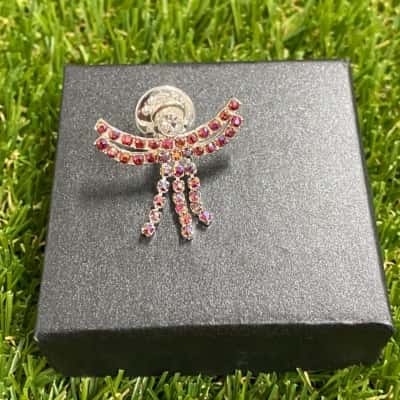  Womens Red Crystal Angel Pin Brooch