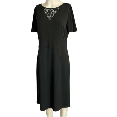 Jacqui-E Size M Casual Women's Black Dress
