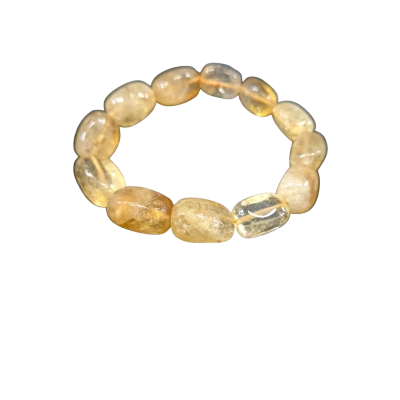 Elastic Yellow Beaded Bracelet