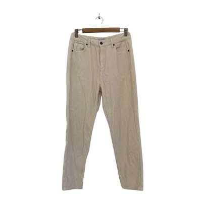 Ghanda Womens  Size 10 Straight Leg Pants Cream 