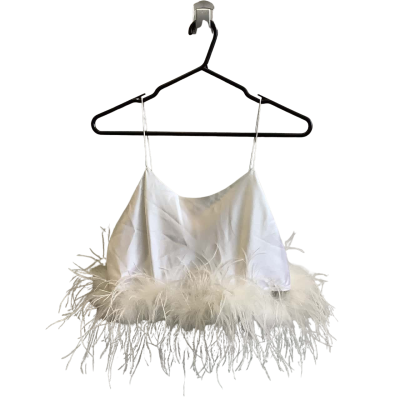 BNWT Michael Lo Sordo Women's Size 8 Silk Cropped Cami White 