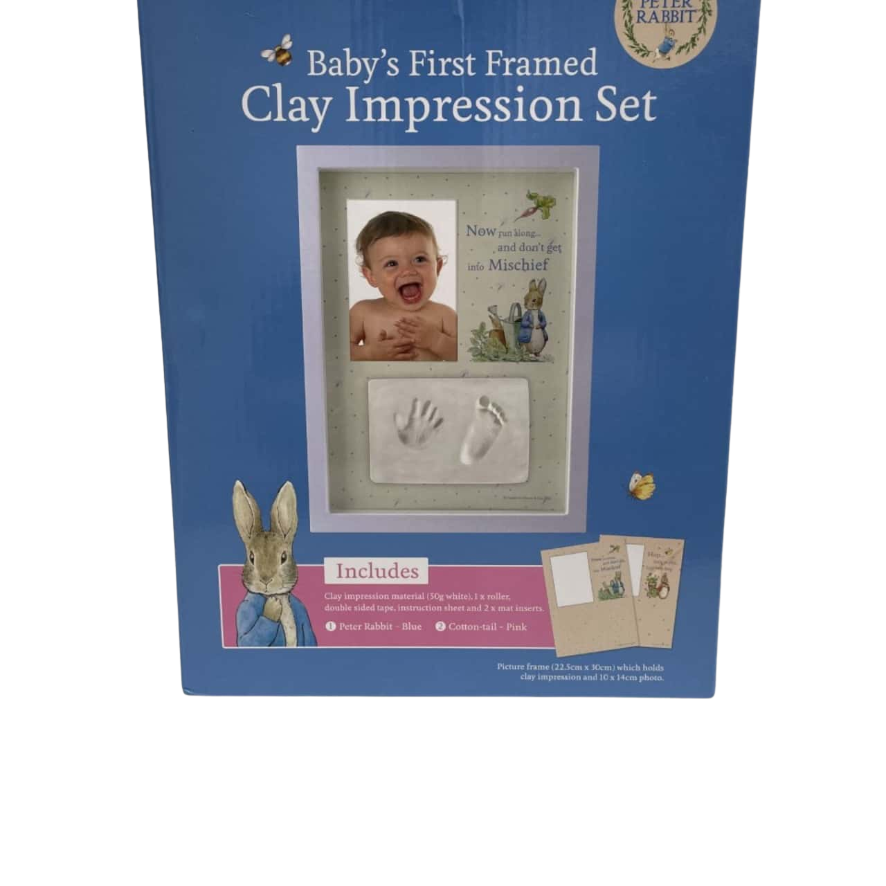 ** REDUCED ** Beatrix Potter ''Peter Rabbit'' BABY'S FIRST FRAMED CLAY