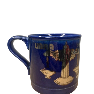 Staffordshire England Vintage Ceramic Astrology Mug Libra