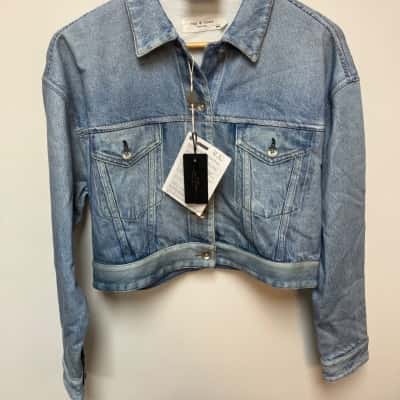 rag & bone Womens  Size M Cropped Jacket / Denim Jacket Blue 