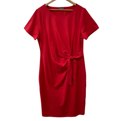 Jacqui-E Womens  Size XL Short Sleeve Dress  Red 